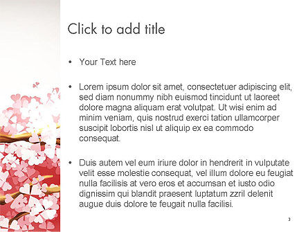 Cherry Blossom PowerPoint Template, Slide 3, 14537, Nature & Environment — PoweredTemplate.com