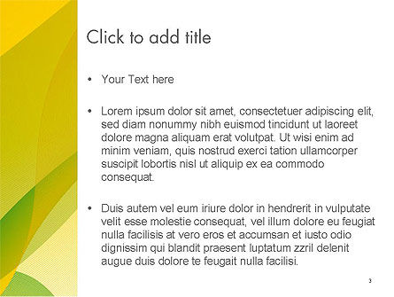 Plantilla de PowerPoint - fondo abstracto amarillo-verde suave, Diapositiva 3, 14543, Abstracto / Texturas — PoweredTemplate.com