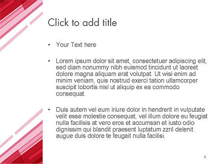Modelo do PowerPoint - fundo abstrato com as listras diagonais vermelhas, Deslizar 3, 14547, Abstrato/Texturas — PoweredTemplate.com