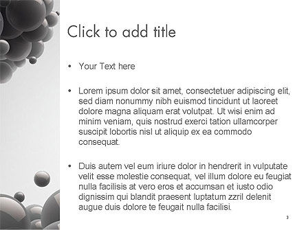 Modèle PowerPoint de bulles grises brillantes, Diapositive 3, 14553, Abstrait / Textures — PoweredTemplate.com