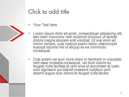 折り畳まれた灰色の折り紙の矢 - PowerPointテンプレート, スライド 3, 14558, 抽象／テクスチャ — PoweredTemplate.com
