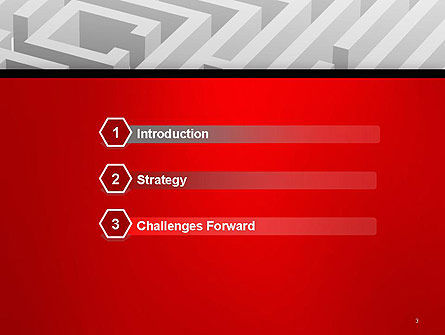 White Square Maze PowerPoint Template, Backgrounds | 14567 ...