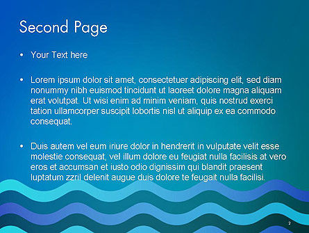 波状の背景 - PowerPointテンプレート, スライド 2, 14572, 抽象／テクスチャ — PoweredTemplate.com