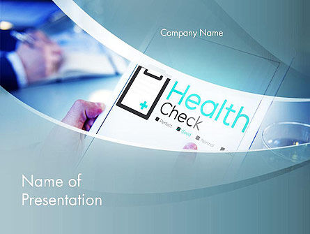 Modèle PowerPoint de concept de diagnostic de contrôle de santé, 14574, Concepts commerciaux — PoweredTemplate.com
