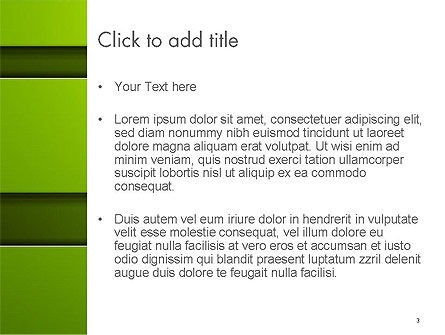 Modèle PowerPoint de fond vert horizontal avec des lignes, Diapositive 3, 14577, Abstrait / Textures — PoweredTemplate.com