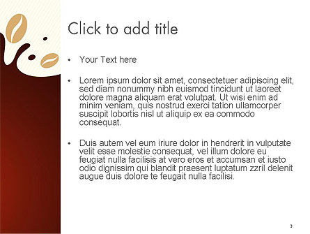 Templat PowerPoint Espresso Dibumbui Latar Belakang Abstrak, Slide 3, 14584, Food & Beverage — PoweredTemplate.com
