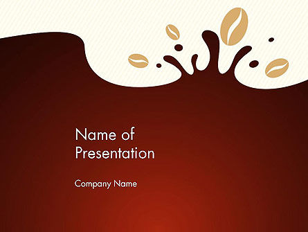 浓咖啡风味抽象背景PowerPoint模板, 免费 PowerPoint模板, 14584, Food & Beverage — PoweredTemplate.com