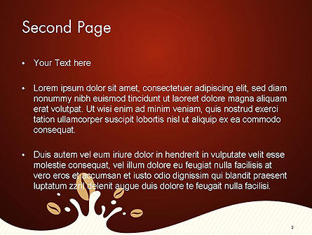 Templat PowerPoint Espresso Dibumbui Latar Belakang Abstrak, Slide 2, 14584, Food & Beverage — PoweredTemplate.com