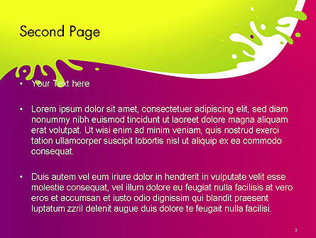 Kleurrijke Splash PowerPoint Template, Dia 2, 14604, Abstract/Textuur — PoweredTemplate.com