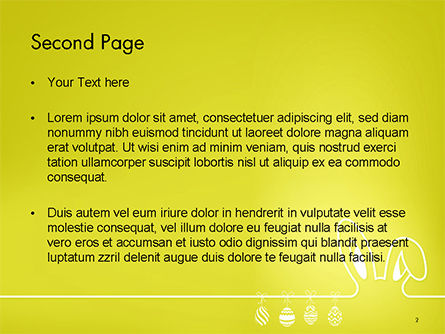 Modello PowerPoint - Felice pasqua sfondo con orecchie coniglio e uova, Slide 2, 14614, Vacanze/Occasioni Speciali — PoweredTemplate.com