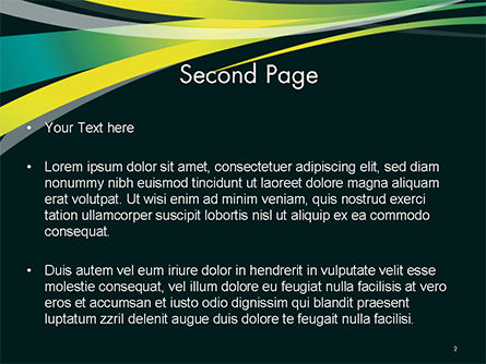 Modèle PowerPoint de effet de perspective du modèle powerpoint de rubans colorés, Diapositive 2, 14621, Abstrait / Textures — PoweredTemplate.com