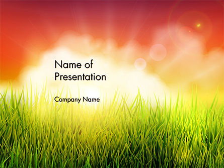 曙光PowerPoint模板, 免费 PowerPoint模板, 14625, 自然与环境 — PoweredTemplate.com