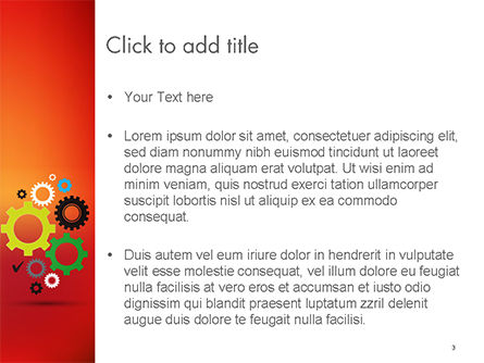 Modello PowerPoint - Ingranaggi colorati, Slide 3, 14650, Concetti del Lavoro — PoweredTemplate.com