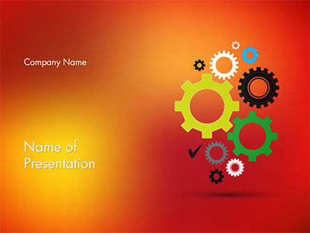 Kleurrijke Versnellingen PowerPoint Template, Gratis PowerPoint-sjabloon, 14650, Business Concepten — PoweredTemplate.com
