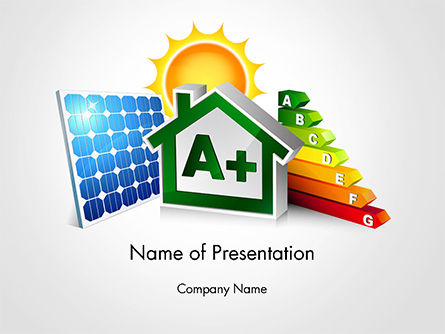 Modello powerpoint casa ad alta efficienza energetica, sfondi ... Efficienza energetica casa