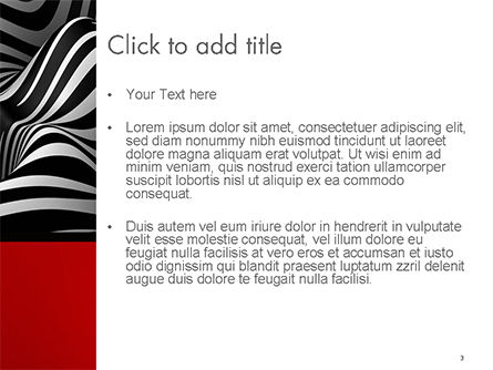 Zebra Abstract Surface PowerPoint Template, Slide 3, 14653, 3D — PoweredTemplate.com