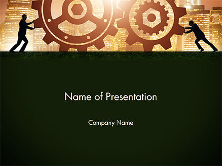 Teamwork Concept PowerPoint Template, Gratis PowerPoint-sjabloon, 14664, 3D — PoweredTemplate.com