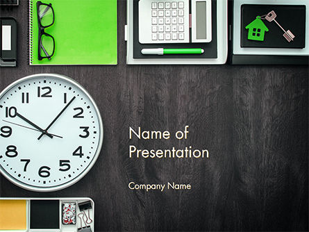 Tidy Business Desktop PowerPoint Template, Free PowerPoint Template, 14672, Business Concepts — PoweredTemplate.com