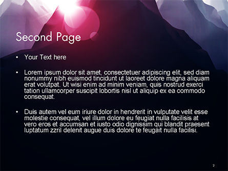 Mountain Peak PowerPoint Template, Slide 2, 14690, Nature & Environment — PoweredTemplate.com