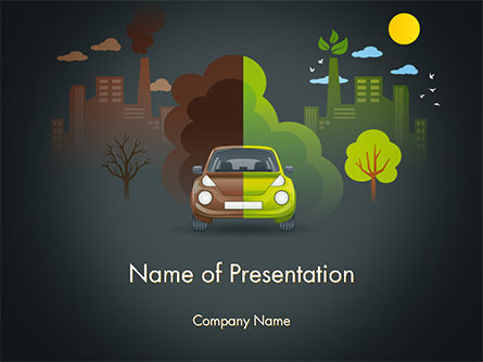 半分の緑と茶色の環境 - PowerPointテンプレート, PowerPointテンプレート, 14696, 自然＆環境 — PoweredTemplate.com