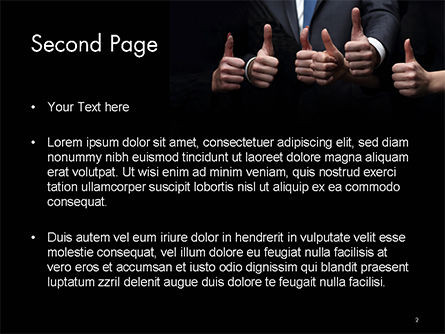 Thumbs Up PowerPoint Template, Slide 2, 14701, Business Concepts — PoweredTemplate.com
