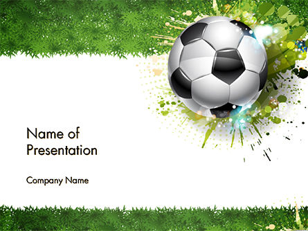 Splash Football Background PowerPoint Template, Backgrounds | 14706 |  