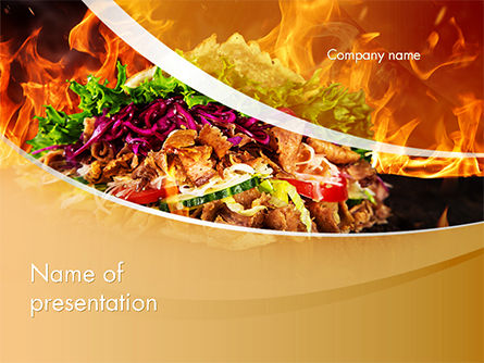 Testy Kebab PowerPoint Template, 14710, Food & Beverage — PoweredTemplate.com