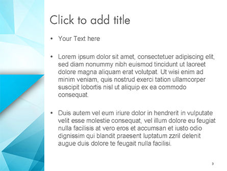 Modèle PowerPoint de triangles bleus transparents, Diapositive 3, 14711, Abstrait / Textures — PoweredTemplate.com