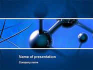 Molecular Lattice In Dark Blue Colors - Free Presentation Template For 