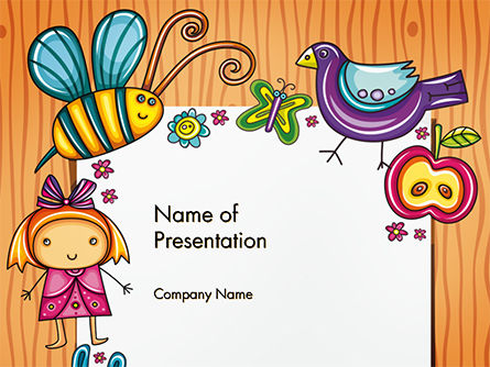 Lovely Children Frame PowerPoint Template, 14714, Holiday/Special Occasion — PoweredTemplate.com