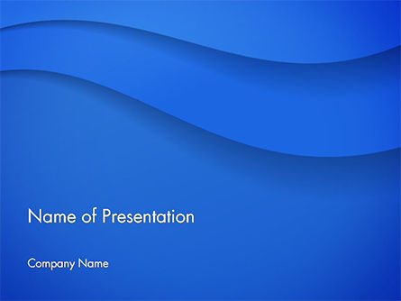 Modèle PowerPoint de vagues bleues simples, Gratuit Modele PowerPoint, 14717, Abstrait / Textures — PoweredTemplate.com