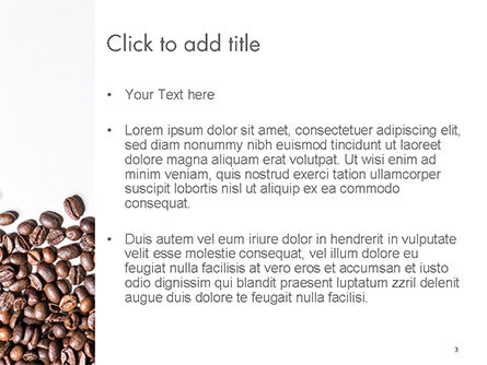 Scattered Coffee Beans Background PowerPoint Template, Slide 3, 14718, Food & Beverage — PoweredTemplate.com