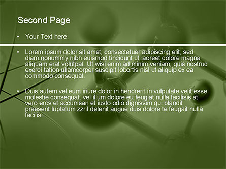Modèle PowerPoint de réseau moléculaire en couleurs vertes, Diapositive 2, 14719, 3D — PoweredTemplate.com