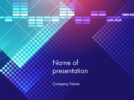 Dots and Equalizer Theme PowerPoint Template, Free PowerPoint Template, 14724, Abstract/Textures — PoweredTemplate.com