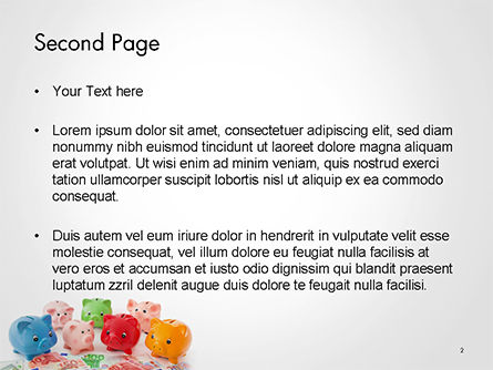 Modello PowerPoint - Colorate banche piggy, Slide 2, 14727, Finanza/Contabilità — PoweredTemplate.com