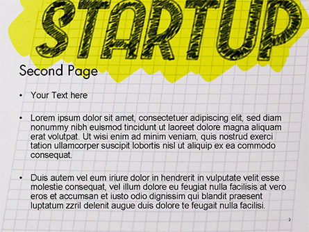 Startup handgezeichnetes etikett auf papier PowerPoint Vorlage, Folie 2, 14729, Business Konzepte — PoweredTemplate.com