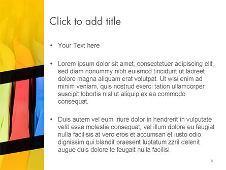 Plantilla de PowerPoint - fila de camisas coloridas en la tienda, Diapositiva 3, 14737, Profesiones/ Industria — PoweredTemplate.com