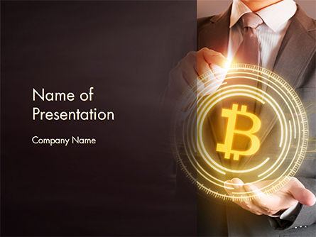 Plantilla de PowerPoint - control de empresario con tecnología bitcoin, Plantilla de PowerPoint, 14738, Tecnología y ciencia — PoweredTemplate.com