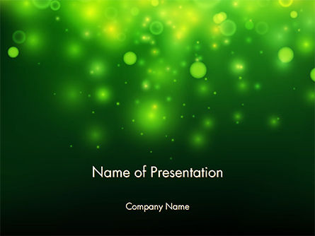 緑色のボケの光 - PowerPointテンプレート, PowerPointテンプレート, 14761, 抽象／テクスチャ — PoweredTemplate.com