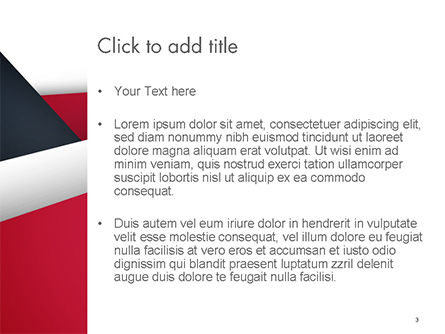 Modèle PowerPoint de fond abstrait avec des couches de papier rouge et blanc, Diapositive 3, 14767, Abstrait / Textures — PoweredTemplate.com