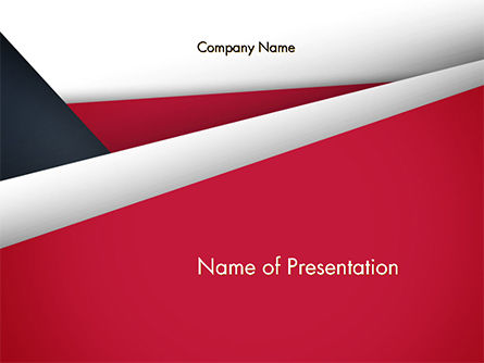 Plantilla de PowerPoint - resumen de antecedentes con capas de papel rojo y blanco, Plantilla de PowerPoint, 14767, Abstracto / Texturas — PoweredTemplate.com