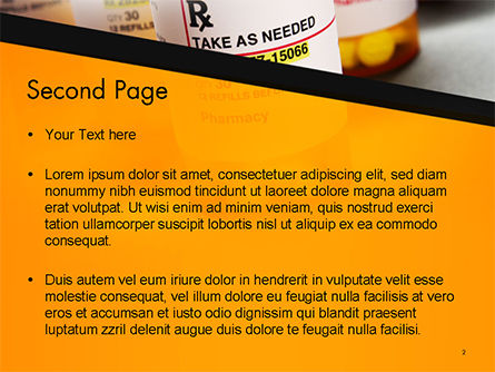 Modelo do PowerPoint - garrafas com comprimidos, Deslizar 2, 14769, Médico — PoweredTemplate.com