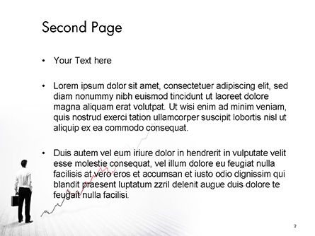 Bedrijfs Persoon Kijkend Naar Het Groeien Grafiek Grafiek PowerPoint Template, Dia 2, 14771, Advisering — PoweredTemplate.com