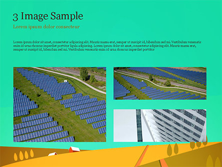 Solar Power Panels On A Field Powerpoint Template Backgrounds 14778