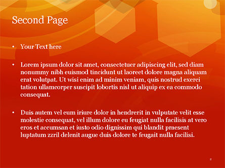 抽象的なオレンジ色のボケの背景 - PowerPointテンプレート, スライド 2, 14781, 抽象／テクスチャ — PoweredTemplate.com