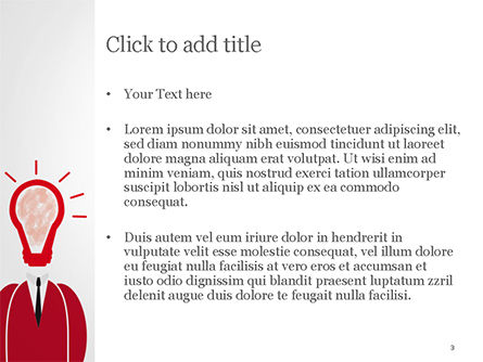 Templat PowerPoint Pria Dengan Bola Lampu Bukan Kepala, Slide 3, 14793, Konsep Bisnis — PoweredTemplate.com