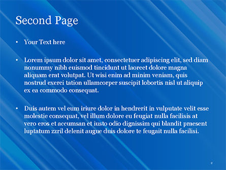 Modèle PowerPoint de fond de mouvement abstrait diagonal bleu, Diapositive 2, 14799, Abstrait / Textures — PoweredTemplate.com