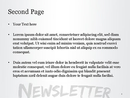 A Hand Writing Newsletter with Marker PowerPoint Template, Slide 2, 14800, Careers/Industry — PoweredTemplate.com