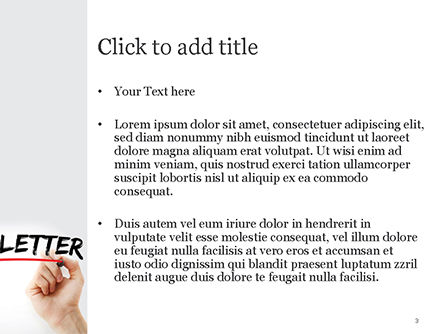 Modello PowerPoint - Una lettera di scrittura a mano con marcatore, Slide 3, 14800, Carriere/Industria — PoweredTemplate.com