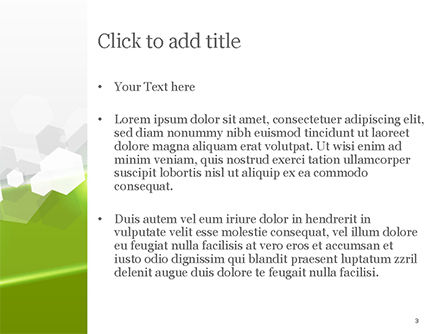 Abstrakte sechsecke PowerPoint Vorlage, Folie 3, 14808, Abstrakt/Texturen — PoweredTemplate.com